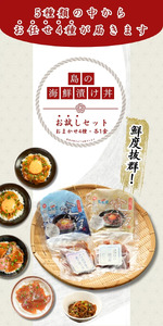 【隠岐島直送】島の海鮮漬け丼お試しセット4種各1食