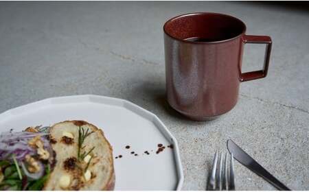 有田焼 23.5cm 十六角プレート 80カットマグ 2点 セット【金善製陶所】プレート マグカップ ワンプレート ギフト お家 おしゃれ カフェ A35-675 