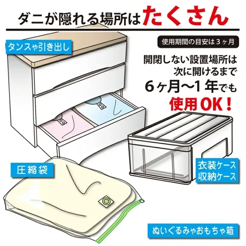 ダニ捕り パック ブラックホール Sサイズ 15個(3個入×5点) セット