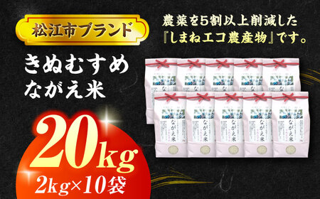 【令和7年産】松江市産きぬむすめ「ながえ米」20kg(2kg×10) 島根県松江市/有限会社藤本米穀店[ALCG017]