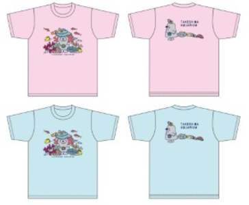 竹島水族館Tシャツ_M / ピンク【G0731】