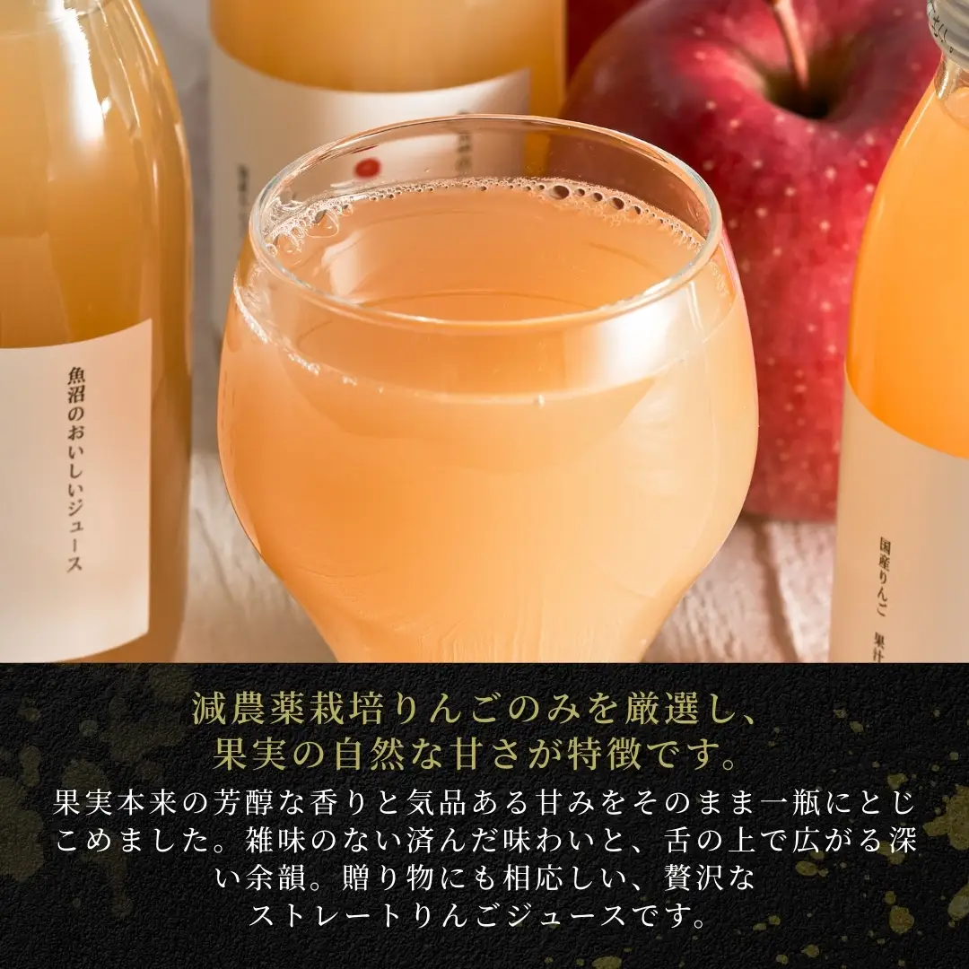 魚沼のおいしいりんごジュース 雪椿 20本×1セット |津南町 りんごジュース