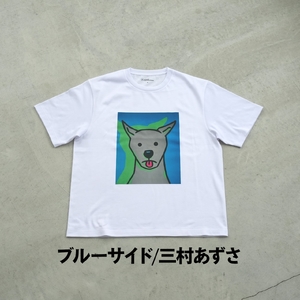 ＜新登場＞VOICE GATHERING アートプリントT-Shirt(ブルーサイド・Mサイズ・1枚) Tシャツ 半袖 トップス ホワイト 白 クルーネック M L サイズ アート デザイン 前面 プリント アーティスト デザイナー 【m103-01-mimura01-Ｍ】【パルファン】