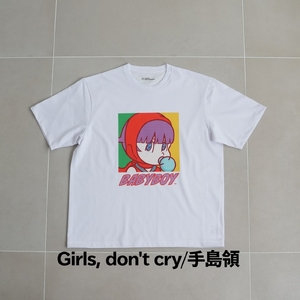 ＜新登場＞VOICE GATHERING アートプリントT-Shirt(Girls, don't cry・Mサイズ・1枚) Tシャツ 半袖 トップス ホワイト 白 クルーネック M L サイズ アート デザイン 前面 プリント アーティスト デザイナー 【m103-01-teshima02-Ｍ】【パルファン】