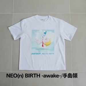 ＜新登場＞VOICE GATHERING アートプリントT-Shirt(NEO(n) BIRTH -awake-・Lサイズ・1枚) Tシャツ 半袖 トップス ホワイト 白 クルーネック M L サイズ アート デザイン 前面 プリント アーティスト デザイナー 【m103-01-teshima06-L】【パルファン】