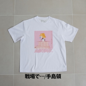 ＜新登場＞VOICE GATHERING アートプリントT-Shirt(戦場で…・Mサイズ・1枚) Tシャツ 半袖 トップス ホワイト 白 クルーネック M L サイズ アート デザイン 前面 プリント アーティスト デザイナー 【m103-01-teshima07-Ｍ】【パルファン】