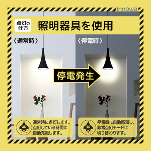〈innowa〉防災LED電球（電球色） 0170-008-S07