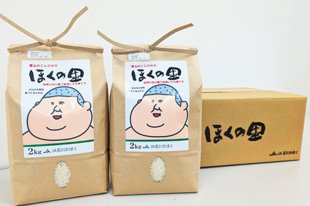 米 令和7年産 里山のこしひかり ほくの里 2kg ×2袋 計4kg [JA石川かほく 石川県 津幡町 tb17nir90049]