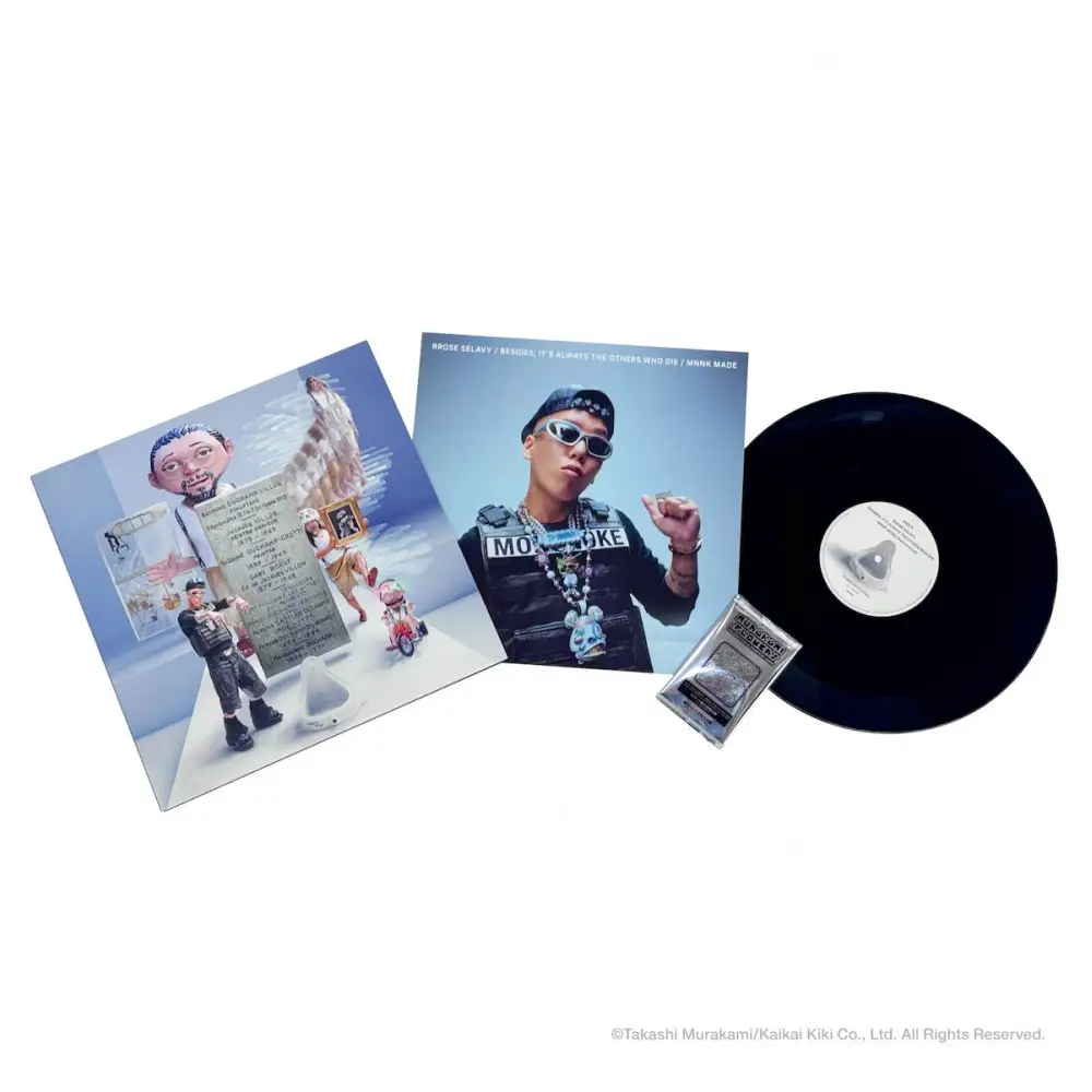 【ふるさと納税限定セット】12 inchレコード盤『ローズ・セラヴィ さりながら、死ぬのはいつも他人なり MNNK MADE』トレーディングカード2パック入り｜カイカイキキ レコード 人気 おすすめ