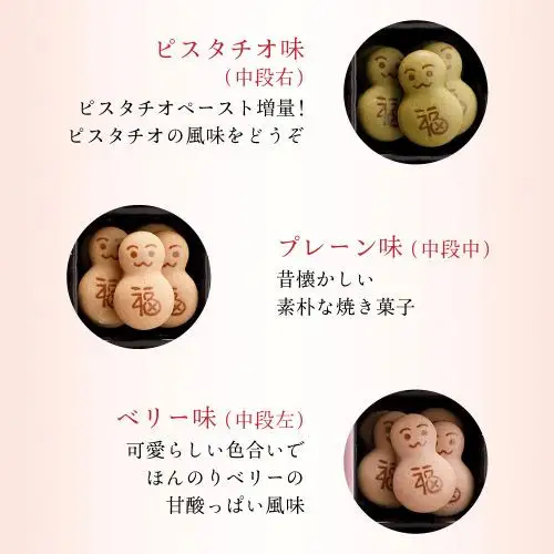【京・月待庵】おかしの宝石箱 福だるま箱1段｜京都 老舗 和菓子店 人気セット 