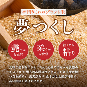 【定期便3回】【令和8年産 新米】福岡県産ブランド米夢つくし 玄米 30kg×3回 _  夢つくし 30kg 3回 定期便 福岡県産 久留米産 ブランド米 品種 艷やか 光沢 やわらかい 食感 米 ご飯 おにぎり 弁当 食品 お取り寄せ 福岡県 久留米市 送料無料  〔Tk110-03〕
