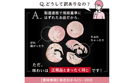 【訳あり】国産ロースハム切落し3kg(500gx6p) ns009-036-6