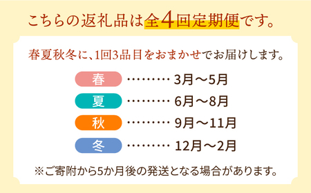 【4回定期便】旬フルーツ定期便 旬の果物をお任せで3品目お届け フルーツ定期便 [SCZ020]