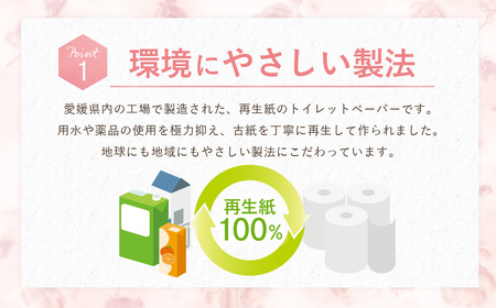 プリントロール （フラワープリント） 55mダブル 12ロール 2パック 計24ロール トイレットペーパー 花柄 日用品 消耗品 愛媛県 （1024）