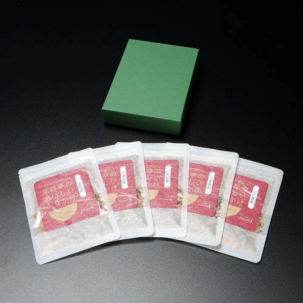 【わらびの里】料亭のおいしいふりかけごま昆布5袋｜京都 老舗料亭 ふりかけ 人気セット