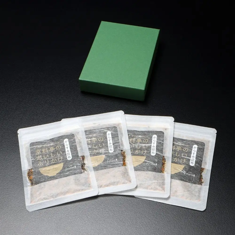 【わらびの里】料亭のおいしいふりかけからすみ昆布4袋｜京都 老舗料亭 ふりかけ 人気セット