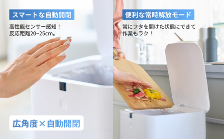 完全自動ゴミ箱 ザ パーフェクトボックス THE PERFECT (スモールホワイト・11L・専用ごみ袋付) ふるさと納税 福知山市 ごみ箱 おすすめ 家庭用 生ごみ 自動開閉 UV除菌 完全密閉 袋セット 袋とじ 11リットル ゴミ箱 おしゃれ ダストボックス ふた付き キッチン リビング おむつ ペット 自動密封 自動充填 未来のゴミ箱 【fc-TJ005】【谷村実業株式会社】