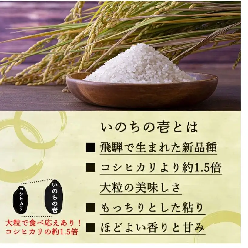 ベストファーマーズ賞受賞 いのちの壱 白米 2kg 無農薬 令和7年産 米 お米 チャック付 チャック 小分け  産地直送 長野