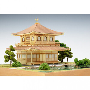 ウッディジョー　1/75　慈照寺銀閣　木製模型キット