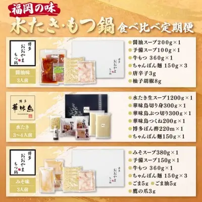 Z08-89 寄附額改定↓↓ 本場博多の味水炊き・もつ鍋食べ比べ定期便【隔月定期便（年6回発送）】水炊き もつ鍋