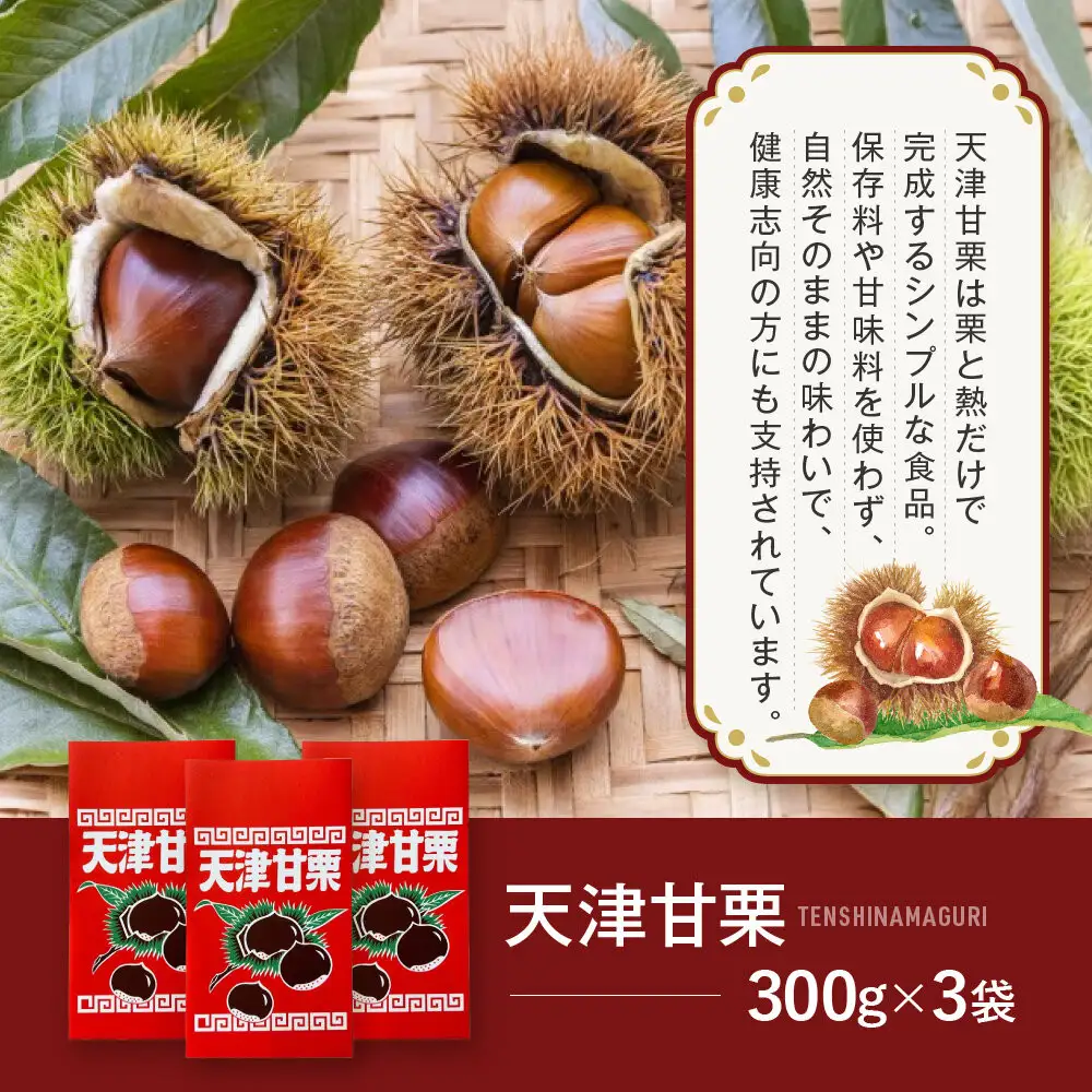 焼き立て! 天津甘栗300g×3袋｜京都 甘栗 人気