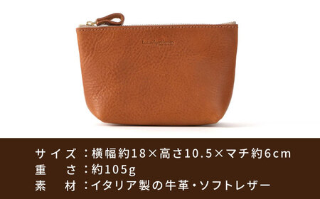 マチありのファスナーポーチ Msize 糸島市 / LADIES＆GENTLEMEN 本革 革製品[ADK078]