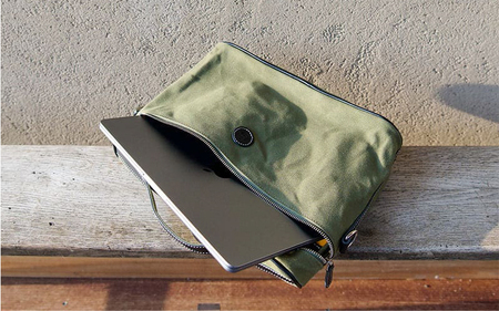 （C/＃67 CARAMELYELLOW / キャラメルイエロー）木の庄帆布 POCKET SHOULDER　k-khg-ps01t-