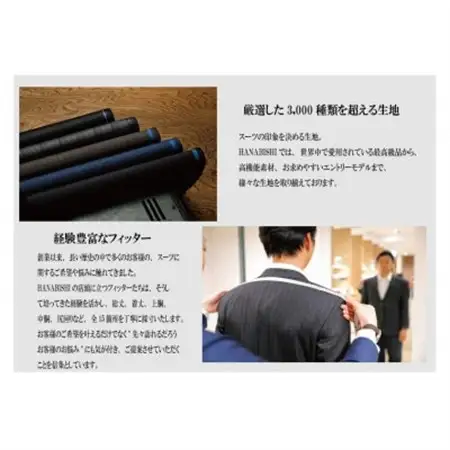 HANABISHIのオーダースーツお仕立券 全国17店舗で使用可能 30,000円券×3枚【1636890】