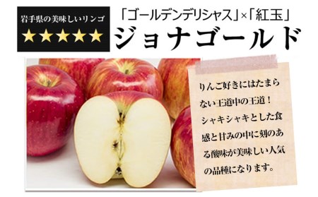 中野果樹園のジョナゴールド5kg（16～20個入り）/ジョナゴールド 送料無料 矢巾町産 りんご 予約 蜜 ジュース 甘い 酸味 贈答 ギフト プレゼント リンゴ 林檎 果物 くだもの フルーツ 岩手県 矢巾町