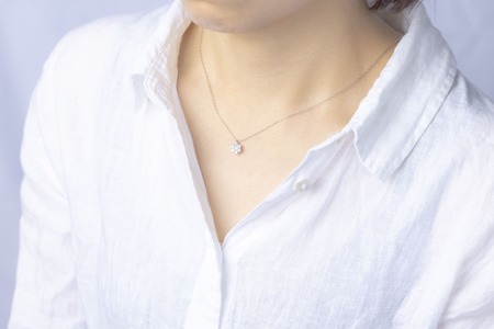 ダイヤモンド ネックレス フラワーL 0.6ct PT プラチナ ジュエリー ダイヤ 山梨 H-729 SWCI014-pt