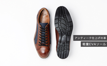 倭イズム ( ヤマトイズム ) 牛革 デニム シューズ 紳士靴 YA3310 25.5cm