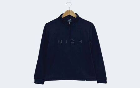 レディースエアライトロングスリーブモックネックシャツ/ブラック/LLサイズ ゴルフウェア ゴルフ レディース ロゴカラー モックネック 黒 おしゃれ コーデ｜石川県 小松市【有限会社ドオム】