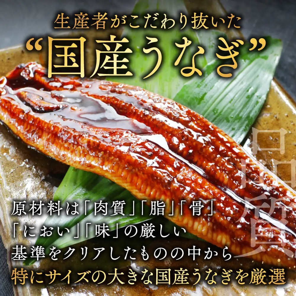 国産　特大　特上うなぎ 2尾 合計 380g 以上