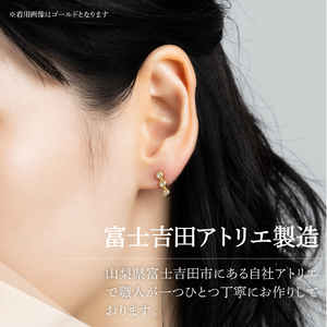アクセサリー ピアス 3連ベゼル シルバー sh8-1 ピアス