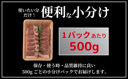 《定期便》長崎県産豚 ロース焼肉用計1kg(500g×2) 【6回お届け】