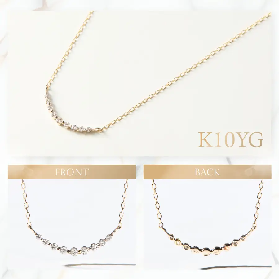 ネックレス K10YG　ダイヤモンドペンダント（スマイル）　MJ-1162 ネックレス