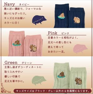 おはなし靴下 ギフトボックス カピバラ レディース グレー