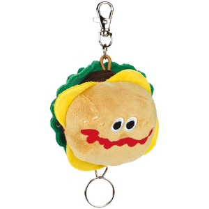 ぬいぐるみ リール付き キーホルダー ZRNK1 バーガーコンクス バーガー BURGER CONX 奈良県奈良市 4-178 683671