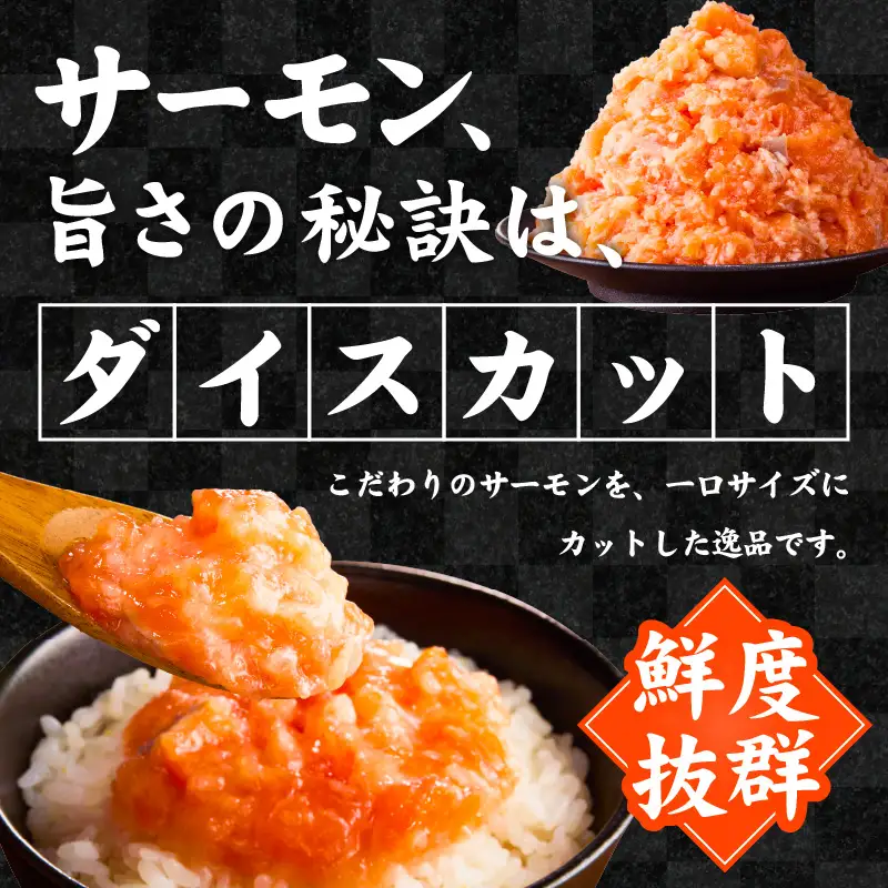 015B617 サーモン ダイスカット 合計1kg 【小分け 500g×2P 海鮮丼 人気 オススメ 小分け 冷凍 簡単調理 一人暮らし 東洋冷蔵】