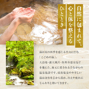 湯河原温泉 こごめの湯　入浴回数券10枚 | 湯河原町 湯河原温泉 リラックス 癒し 露天風呂 大浴場 日帰り