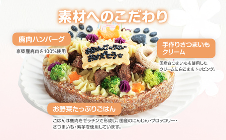 犬 ケーキ 3号 ごはん 鹿肉 愛犬