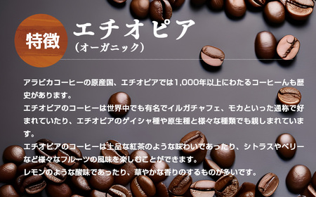 エチオピア ( ｵｰｶﾞﾆｯｸ ) コーヒー ( 豆 ) 400g ( 200g x2 )