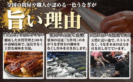 三河一色産うなぎ蒲焼 3尾（約480g）化粧箱入・O062