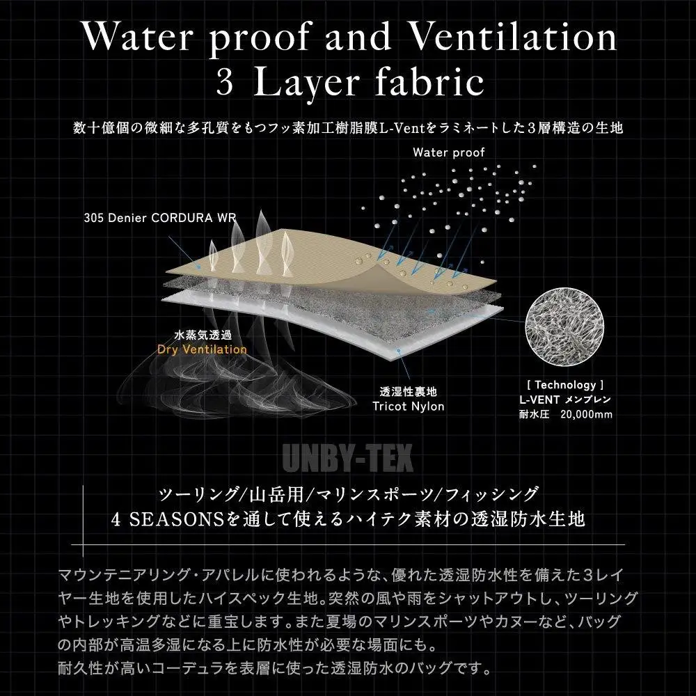 【鎌倉天幕】× AS2OV WP Cordura Roll Pack 2Way 3レイヤー・透湿防水Cordura ロールパック/リュックサック20L KTM-ASRS