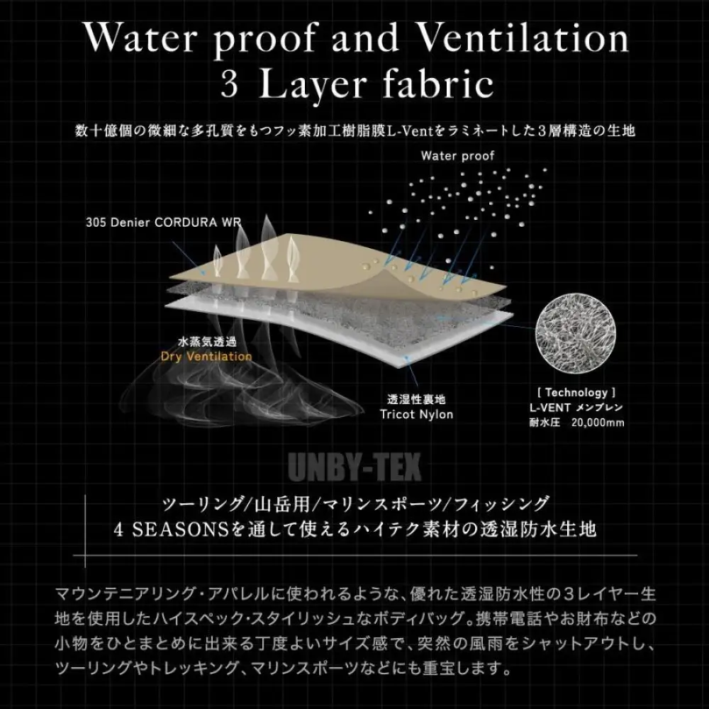 【鎌倉天幕】× AS2OV WP Cordura Fanny Pack 3レイヤー・透湿防水Cordura ファニーパック/ボディバッグ KTM-ASFP 