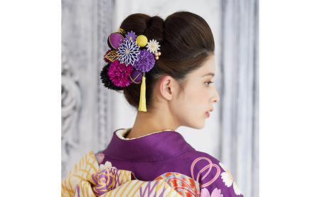 Arenca 百花八重菊 No.8356 髪飾り かんざし 花 和装 着物 ドレス 造花飾り ヘアアクセサリー フラワー 卒業式 卒園式 入園式 入学式 成人式 結婚式 東京 墨田区 黒