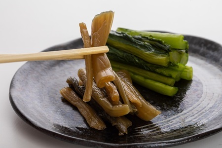 野沢菜漬 ＆ しょうゆ風味野沢菜漬（冷蔵）｜ 漬物 野沢菜 野沢菜漬け 長野県 木島平村 信州