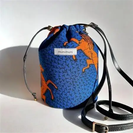 《munimuni》African draw string bag ※色柄はおまかせ【1617992】