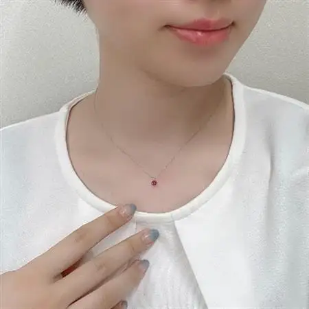 【宝石の街 山梨甲府】プラチナ　ビルマ産ラウンドルビー(0.25ctUP)ペンダント【配送不可地域：離島・沖縄県】【1246381】