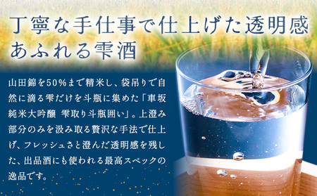 車坂 純米 大吟醸酒 雫取り斗瓶囲い 720ml 